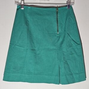 Lilly Pulitzer Green A-line Mini Skirt with Slit